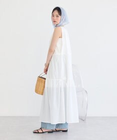 earth music&ecology ギャザーノースリーブワンピース