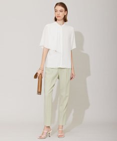 ICB L 【洗える】ウール2WAYストレッチ テーパードパンツ