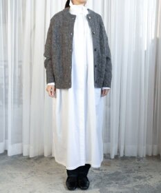 muuc アルパカモヘヤ模様編みカーディガン