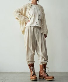 muuc アルパカモヘヤ模様編みカーディガン