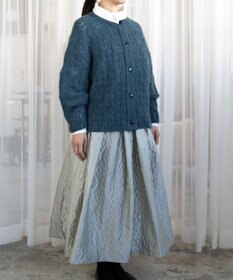 muuc アルパカモヘヤ模様編みカーディガン