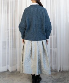 muuc アルパカモヘヤ模様編みカーディガン