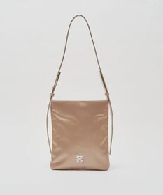 russet バイカラーレザーベルトフラットショルダーバッグ(SF-278)