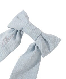 Maison de FLEUR ブルーマニアデニムリボンバレッタ