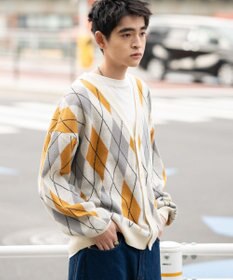 WEGO リラックスフィットパターンカーディガン