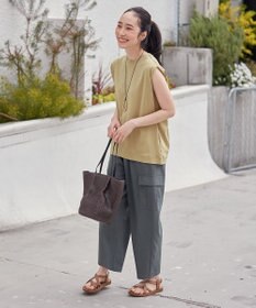 ANY 【接触冷感/UVケア】ビューティベーシックノースリーブタックTシャツ