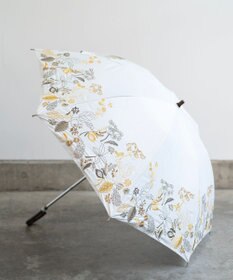 AND WOOL 〈一級遮光生地・晴雨兼用〉筆記帳刺繍の日傘 （長傘タイプ）