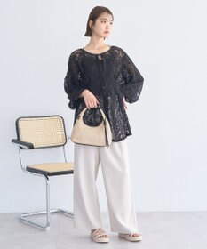 earth music&ecology レースフラワーブラウス