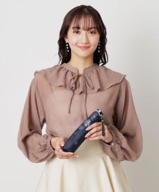 MOONBAT 【一級遮光/晴雨兼用日傘】ランバン オン ブルー (LANVIN en Blue)  折りたたみ日傘 フラワーグリッター