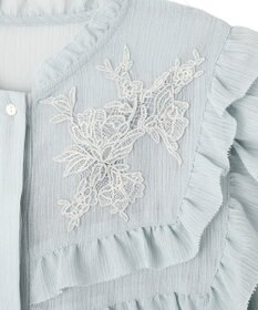 YECCA VECCA ラッフルレースブラウス