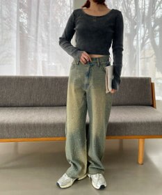 WEGO ヴィンテージウォッシュリブロンT