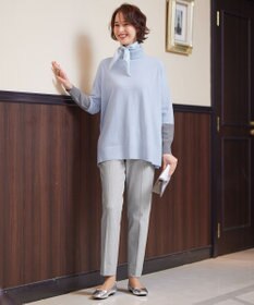 自由区 【XSサイズ～/洗える】TRギャバ ストライプ テーパードパンツ