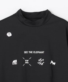 PW CIRCULUS 【WOMEN】アニマルグラフィックモックネック  ゴルフウェア レディース