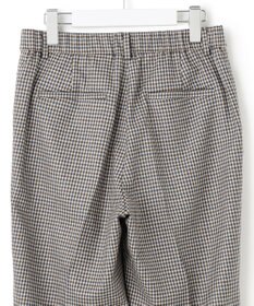 23区 ウールミルドストレッチチェック テーパードパンツ