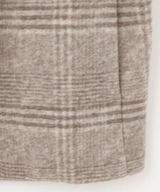 J.PRESS LADIES 【キルトピン付き】ECOLANAスライバーチェック フーデットアウター