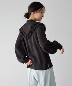 YECCA VECCA ラッフルレースブラウス