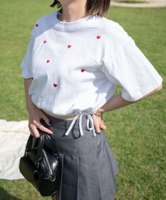 WEGO リボンデザイングラフィックショートT