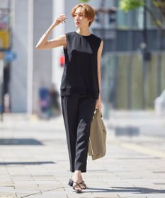 ICB 【接触冷感・UVケア・速乾・洗える】FluidBackSatin ドロストパンツ