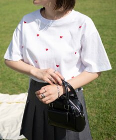 WEGO リボンデザイングラフィックショートT