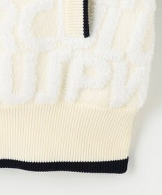 PW CIRCULUS 【WOMEN】【防風/蓄熱】総ロゴ ニット フーデッド ブルゾン