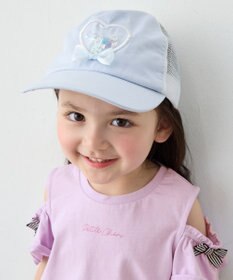 ANY KIDS ガーリーアソートキャップ サックスブルー×ハートシャラシャラ