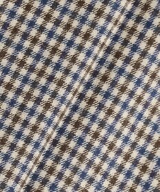 23区 ウールミルドストレッチチェック テーパードパンツ