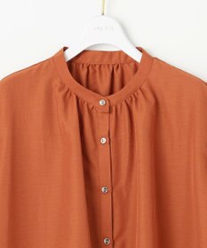 ANY SIS L 【洗える】バンドカラーレイヤード ブラウス