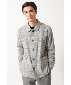 DAKS グレーチェック テーラード オーバーシャツ