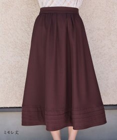 Tiaclasse L 選べる丈 裾ピンタックスカート