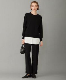 ICB L 【WEB限定カラーあり・洗える】 ライトダブルクロス ストレートパンツ