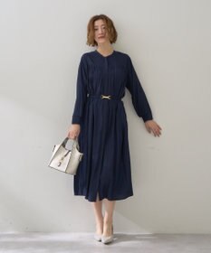 YECCA VECCA ベルト付きギャザーワンピース