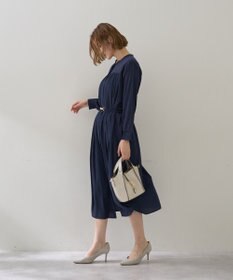 YECCA VECCA ベルト付きギャザーワンピース