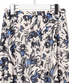 23区 【洗える】ニュアンスフラワープリント フレア スカート