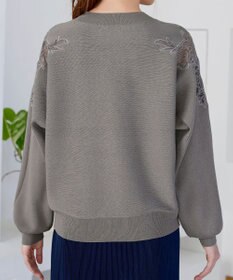 Tiaclasse 肩レースドルマンニットトップス