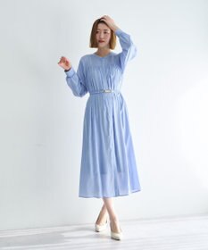 YECCA VECCA ベルト付きギャザーワンピース