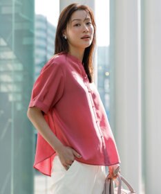 ANY SIS 【接触冷感・UVカット・速乾】スムージーポリエステル 2WAY ブラウス