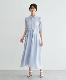 YECCA VECCA 【接触冷感】ベルト付きシャツワンピース