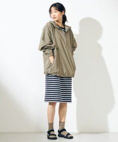 SHARE PARK LADIES 【UVカット】ボーダーロゴ半袖カットワンピース