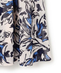 23区 【洗える】ニュアンスフラワープリント フレア スカート