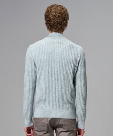 JOSEPH HOMME 【新柄】シルクバルキー　ハイネックジップアップニット