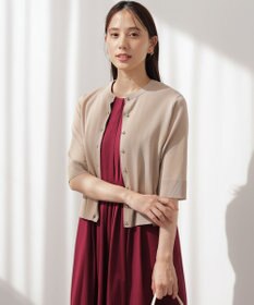 組曲 【先行予約】シアーニット5分袖 カーディガン