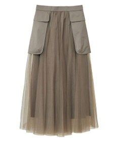 Green Parks ・ｆｕｒｒｙ　ｒａｔｅ　チュールワークポケットスカート