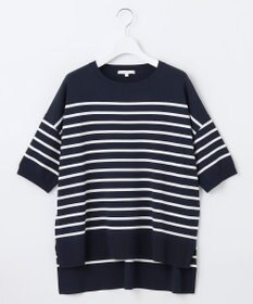 自由区 【接触冷感・UVカット・WEB限定カラーあり】クレープストレッチプルオーバー ニット