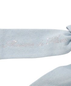 Maison de FLEUR ブルーマニアデニムリボンバレッタ