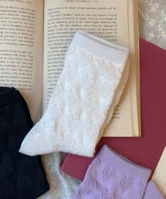 WEGO ポコポコハートクルーソックス