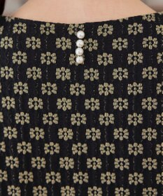 Tiaclasse L 花柄カットレースフレアトップス