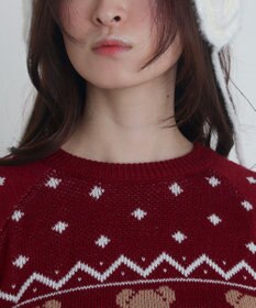 WEGO ノルディックベアニットプルーバー