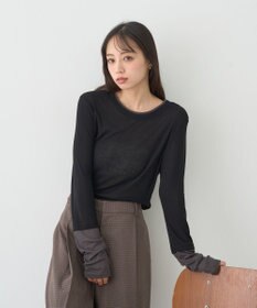 earth music&ecology レイヤードシアープルオーバー