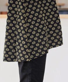 Tiaclasse L 花柄カットレースフレアトップス