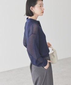 AMERICAN HOLIC メタルライクニットポロ